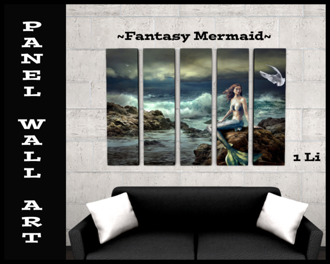 Second Life Marketplace Hotstuffs Panel Wall Art Fantasy Mermaid